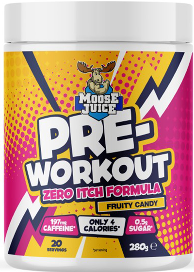 Muscle Moose Pre-Workout Zero Itch Formula - 20 servings Fruity Candy