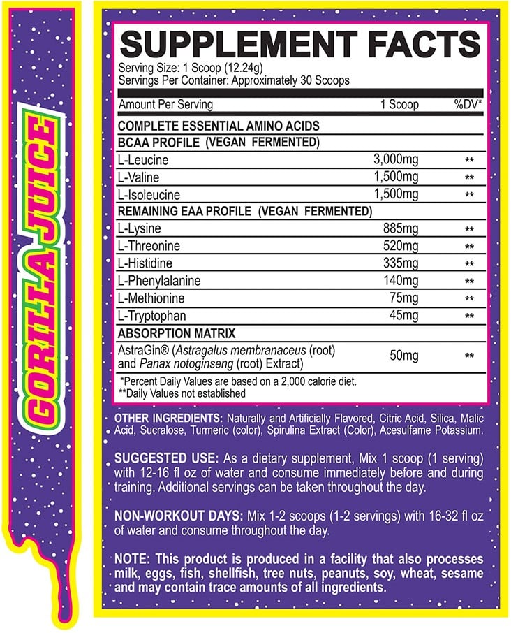 MyoBlox 24/7 Aminos - 30 servings Gorilla Juice