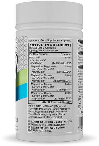 Naughty Boy MGUltra4 Magnesium - 120 caps