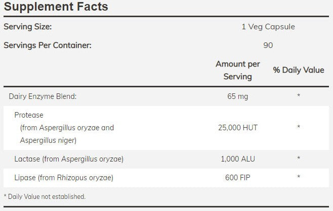 NOW Foods NOW2956 Dairy Digest Complete - 90 veg caps