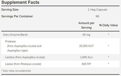 NOW Foods NOW2956 Dairy Digest Complete - 90 veg caps