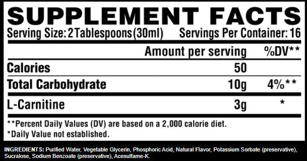 Nutrex Liquid L-Carnitine - 480 ml Cherry