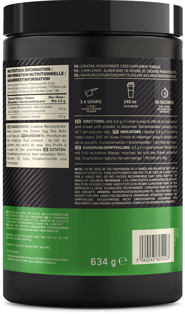 Optimum Nutrition Micronised Creatine Powder - 634 g