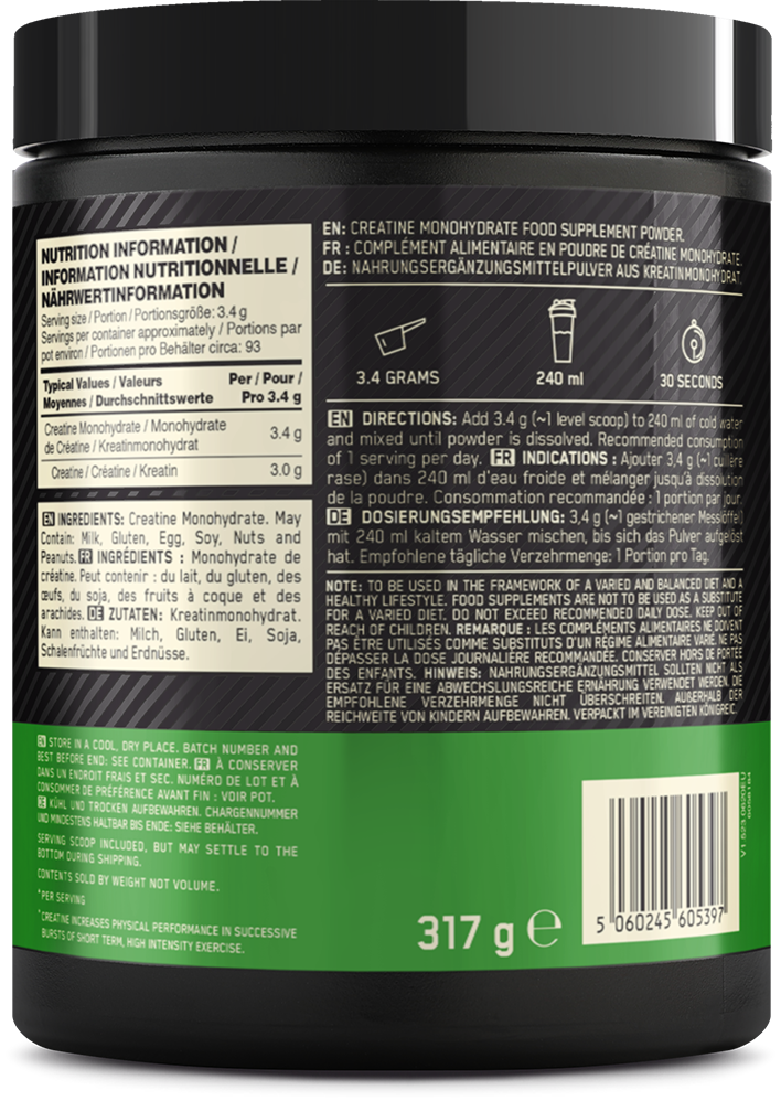 Optimum Nutrition Micronised Creatine Powder - 317 g