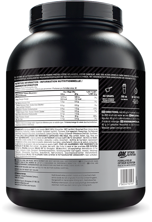 Optimum Nutrition Platinum Hydrowhey - 1600 g Milk Chocolate