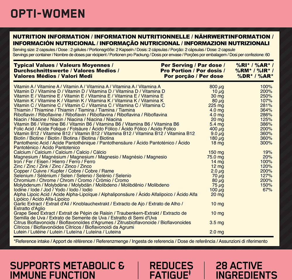 Optimum Nutrition Opti-Women 60 caps