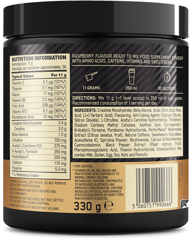 Optimum Nutrition Gold Standard Pre-Workout - 330 g Blue Raspberry