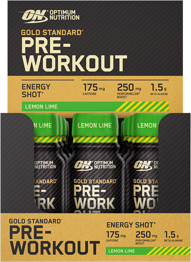 Optimum Nutrition Gold Standard Pre-workout Shot - 12 x 60 ml Lemon Lime