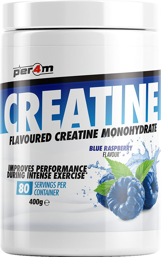 PER4M Flavoured Micronised Creatine - 400 g Blue Raspberry