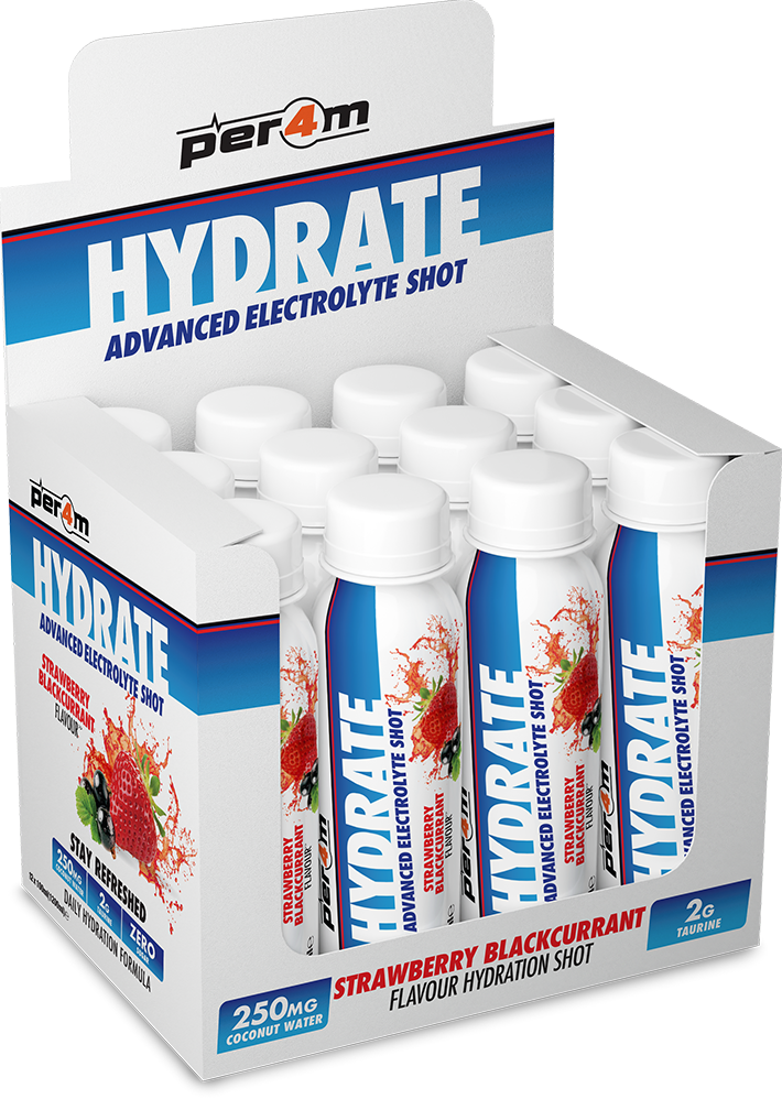 PER4M Hydrate Advanced Electrolyte Shot - 12 x 100 ml Strawberry Blackcurrant
