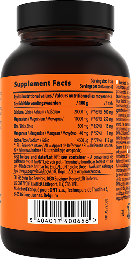 QNT Calcium-Magnesium-Zinc - 60 tabs