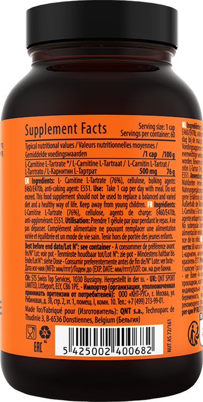 QNT L-Carnitine 500 mg - 60 caps