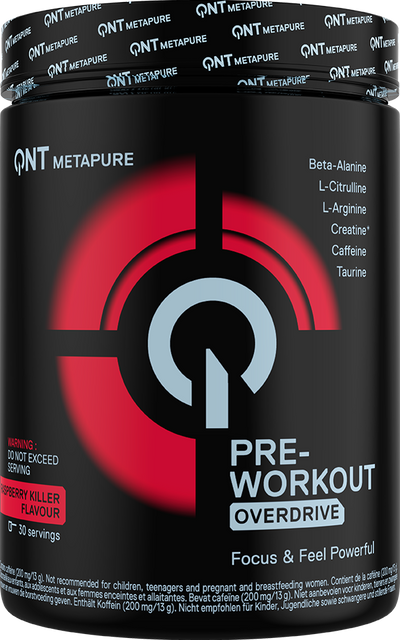 QNT Pre-Workout Overdrive - 390 g Raspberry Killer