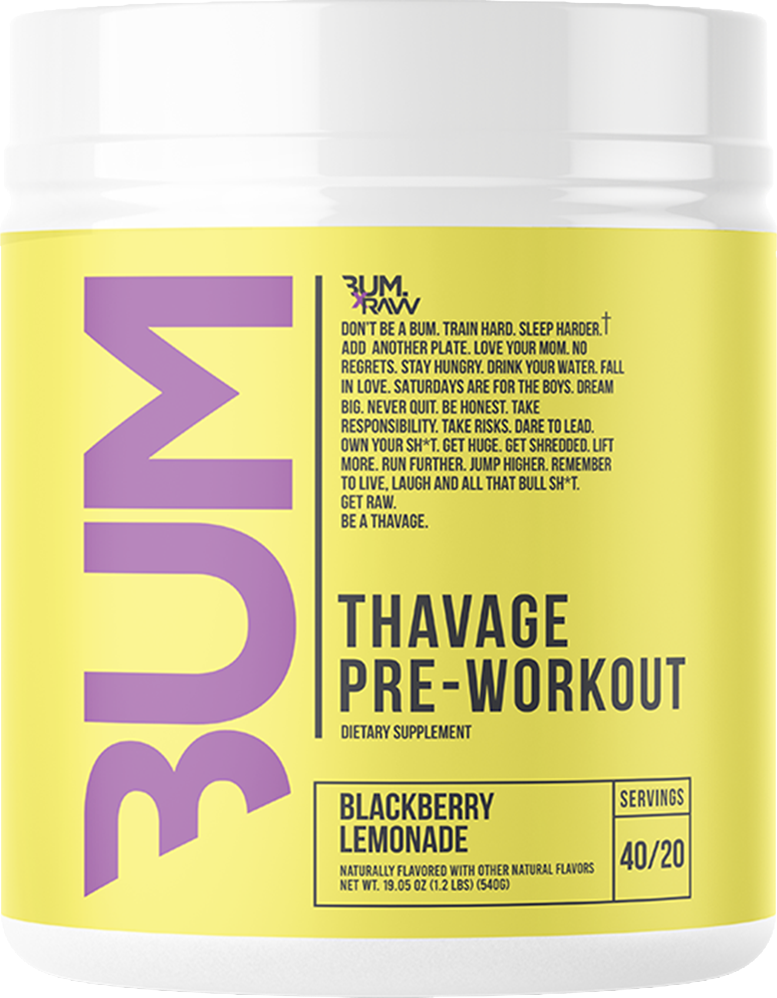 RAW CBUM Thavage Pre-Workout - 40 servings Blackberry Lemonade