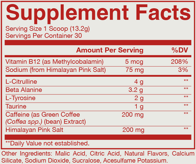 RAW Essential Pre-Workout - 30 servings Orange