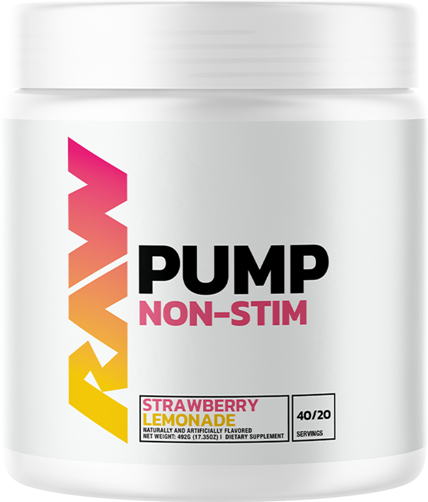 RAW Pump Non-Stim Pre-Workout - 40 servings Strawberry Lemonade