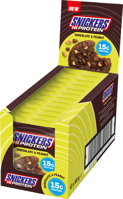 Snickers HiProtein Cookie - 12 x 60 g Chocolate & Peanut