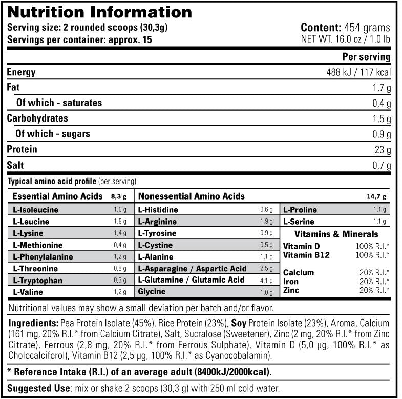 Stacker2 100% Plant Based Protein - 454 g Vanilla