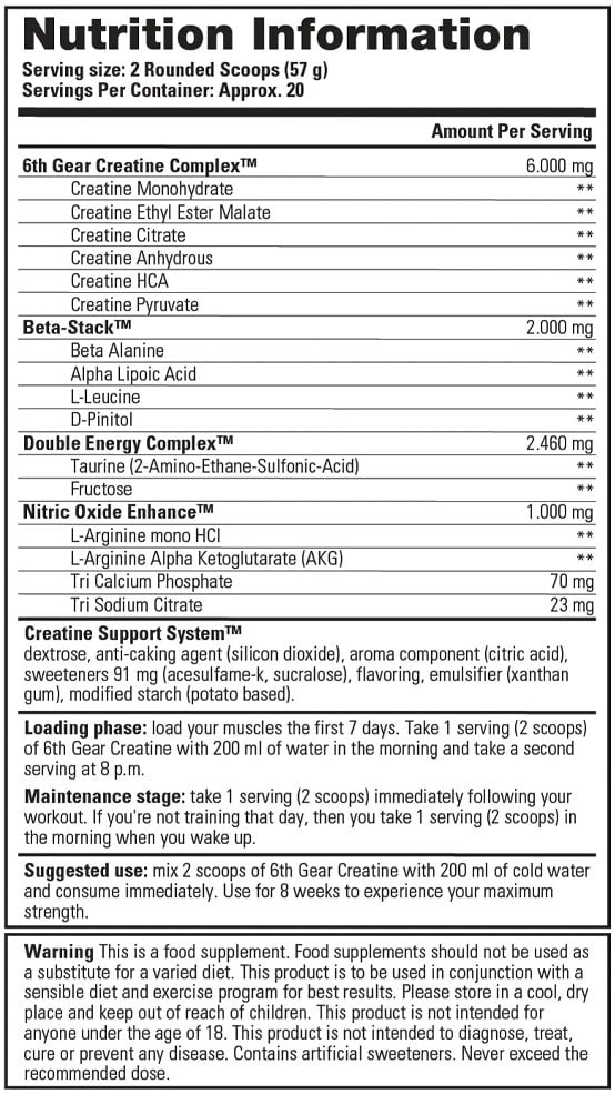 Stacker2 6th Gear Creatine Complex Orange