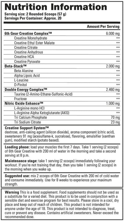 Stacker2 6th Gear Creatine Complex Orange