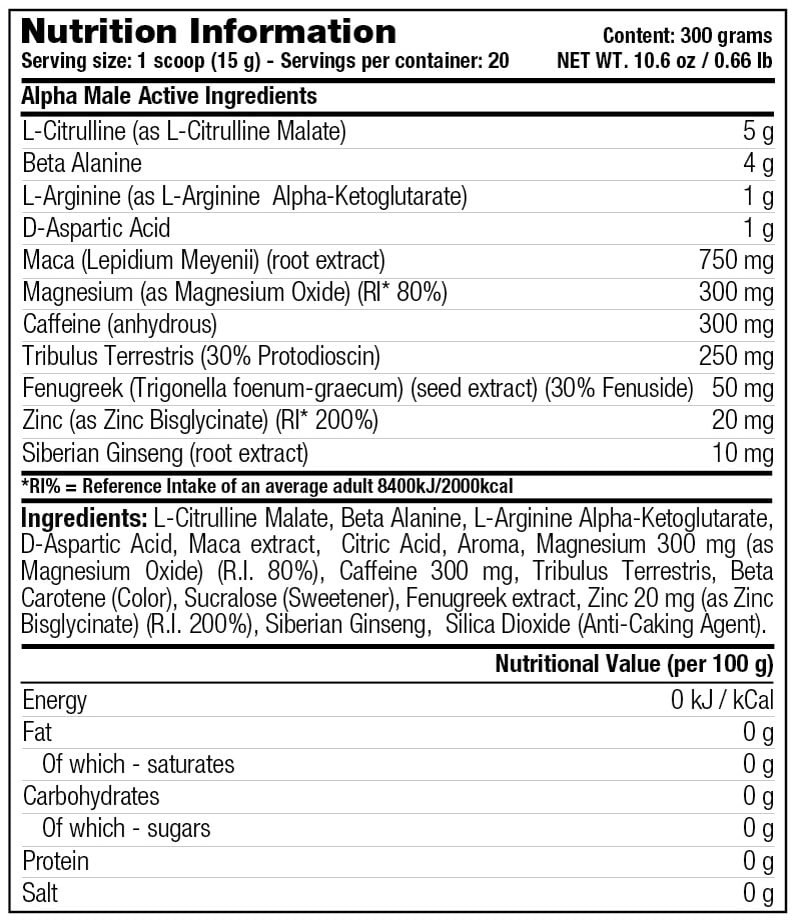 Stacker2 Alpha Male - 300 g Tropical Fruit
