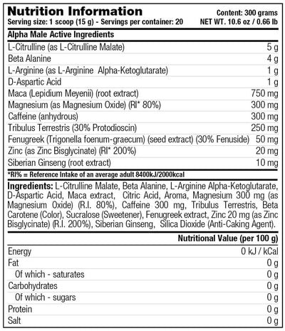 Stacker2 Alpha Male - 300 g Lemon Lime
