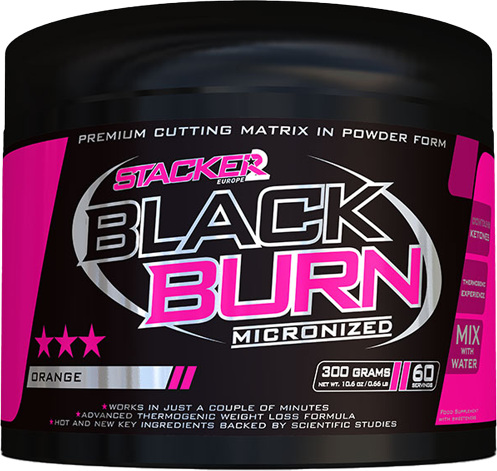 Stacker2 Black Burn Micronised - 300 g Orange