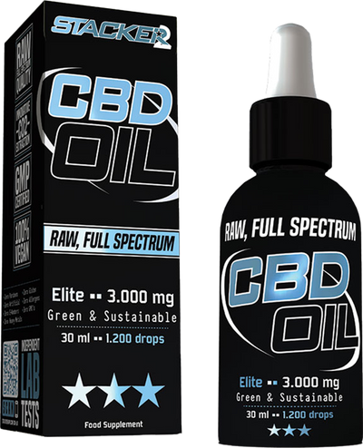 Stacker2 CBD Oil Elite - 3000 mg RAW - 30 ml