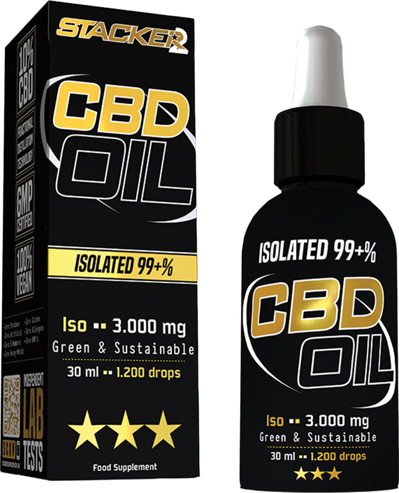 Stacker2 CBD Oil Iso - 3000 mg RAW - 30 ml