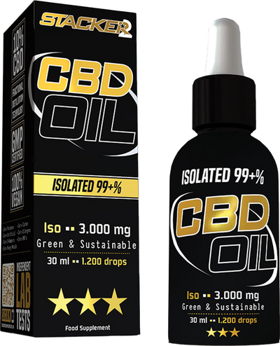 Stacker2 CBD Oil Iso - 3000 mg RAW - 30 ml