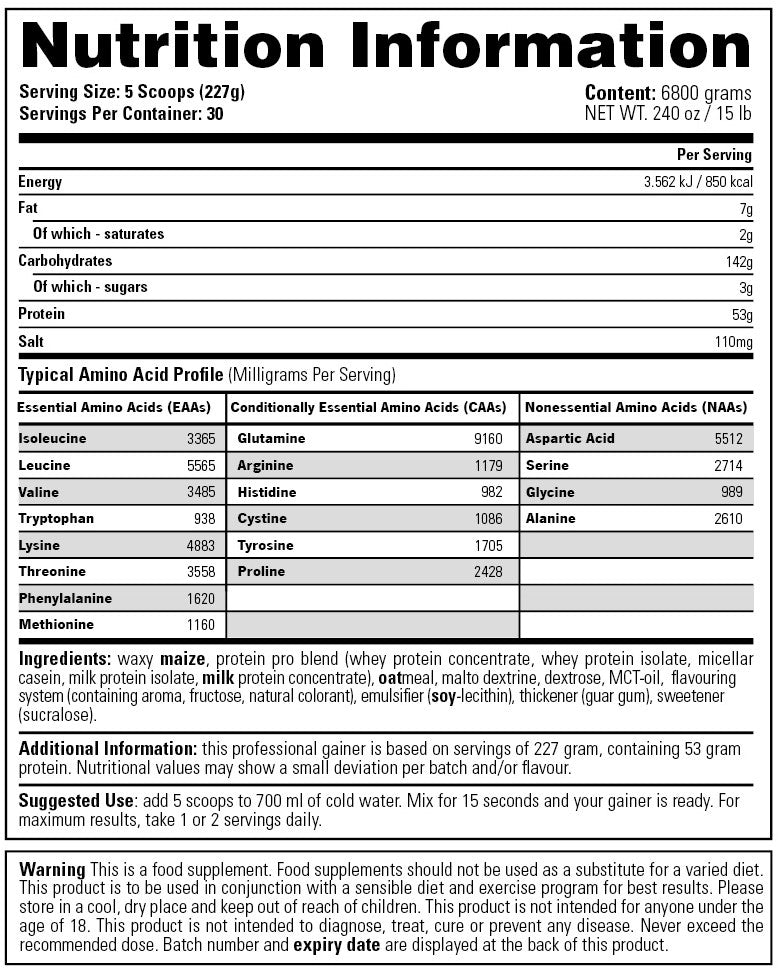 Stacker2 Giant Mass Gainer - 2270 g Vanilla