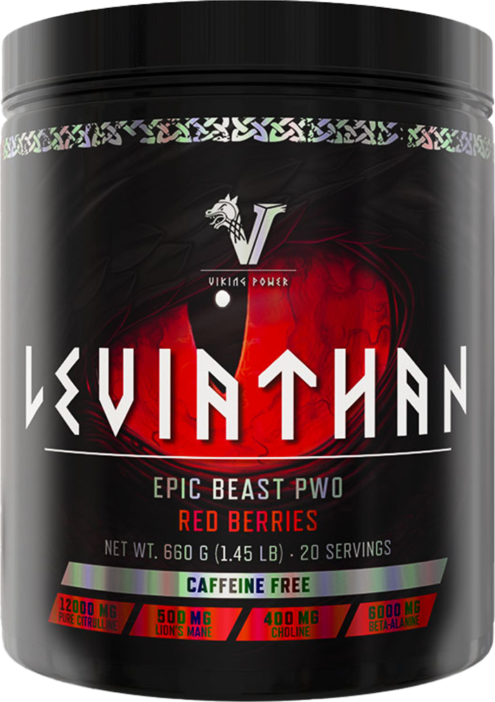 Viking Power Leviathan Hardcore PWO Caffeine Free - 660 g Red Berries