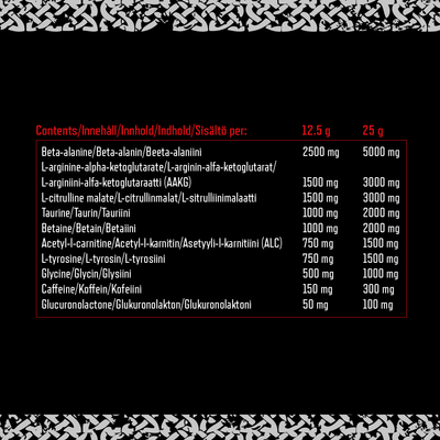 Viking Power Thor's Hammer Pre-workout - 500 g Strawberry Storm