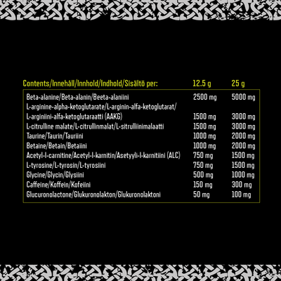 Viking Power Thor's Hammer Pre-workout - 500 g Lemon Rive