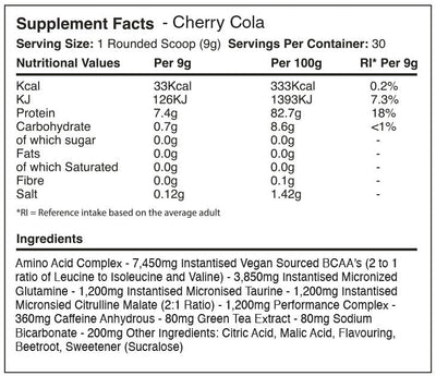 Warrior Amino Blast BCAA - 270 g Cherry Cola