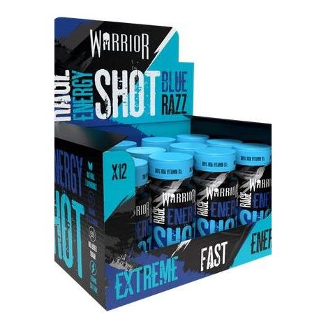 Warrior Rage Energy Shots - 12 x 60 ml Blue Raspberry