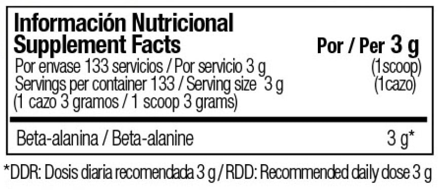 Zoomad One Raw Beta-Alanine - 400 g Unflavoured